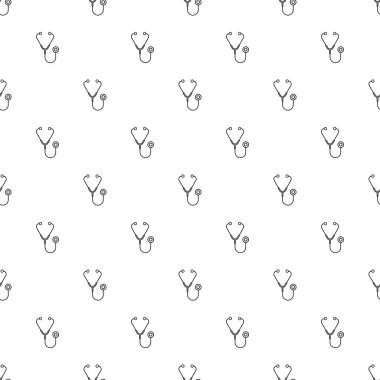 Stetoskop Düz Tasarım Siluet Simgesi. Vektör İllüstrasyonu 