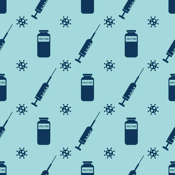 Syringe Vaccine Pattern Vector Illustration — Stock Vector
