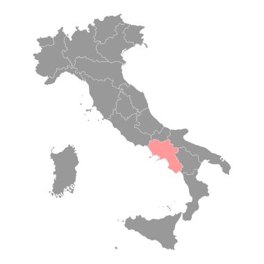 Campania Map. Region of Italy. Vector illustration.