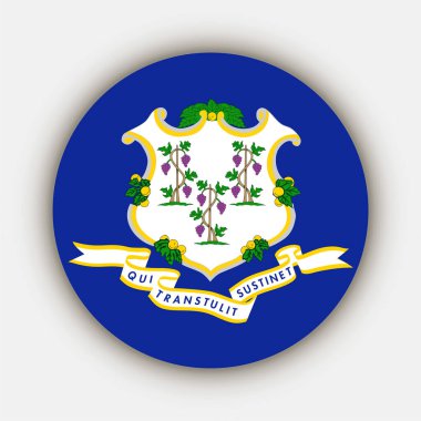 Connecticut state flag. Vector illustration.