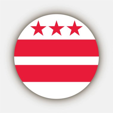 District of Columbia state flag. Vector illustration.