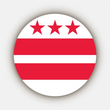 District of Columbia state flag. Vector illustration.