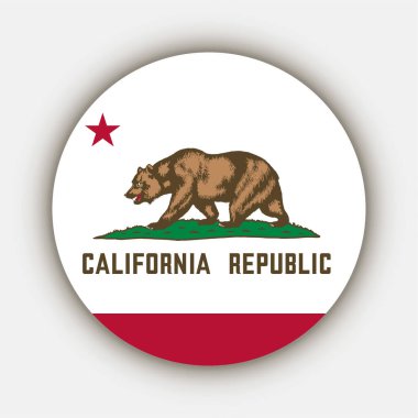 California devlet bayrağı. Vektör çizim.