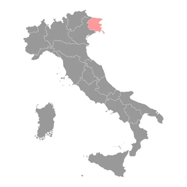 Friuli Venezia Giulia Map Region Italy Vector Illustration — Stok Vektör