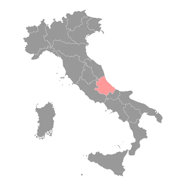 Abruzzo Map Region Italy Vector Illustration — Stok Vektör