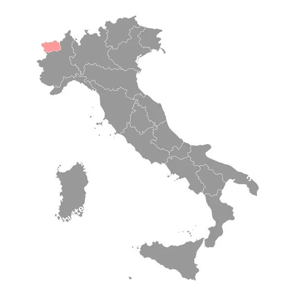 Aosta Valley Map Region Italy Vector Illustration — Stok Vektör
