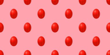 Çizgili Paskalya portakal yumurtası. Vektör illüstrasyonu.