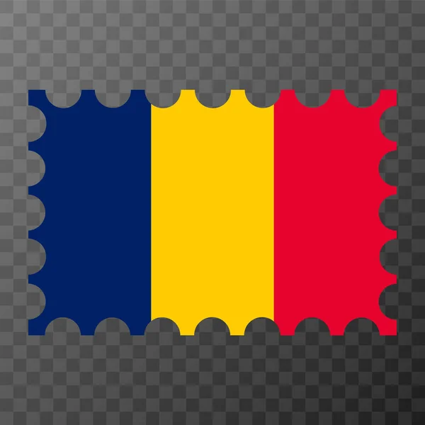 Sello Postal Con Bandera Chad Ilustración Vectorial — Archivo Imágenes Vectoriales