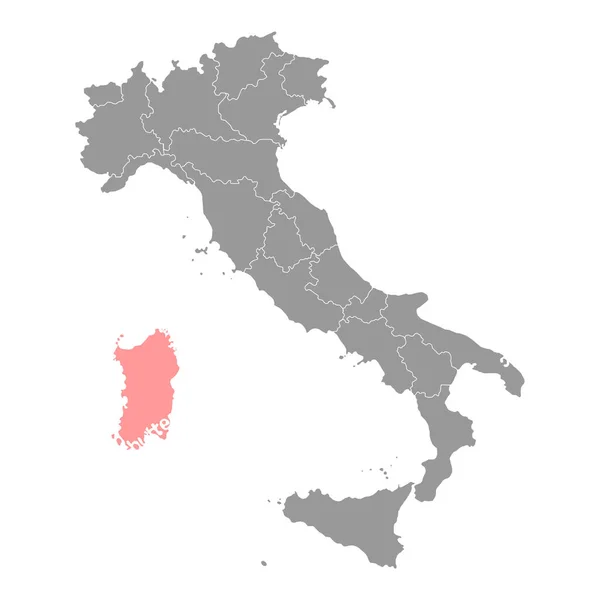 Sardinia Map Region Italy Vector Illustration —  Vetores de Stock