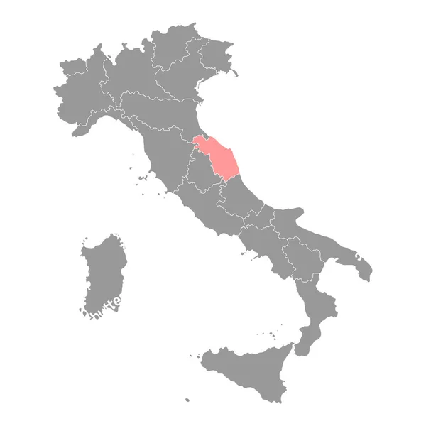 Marche Map Region Italy Vector Illustration — Stok Vektör