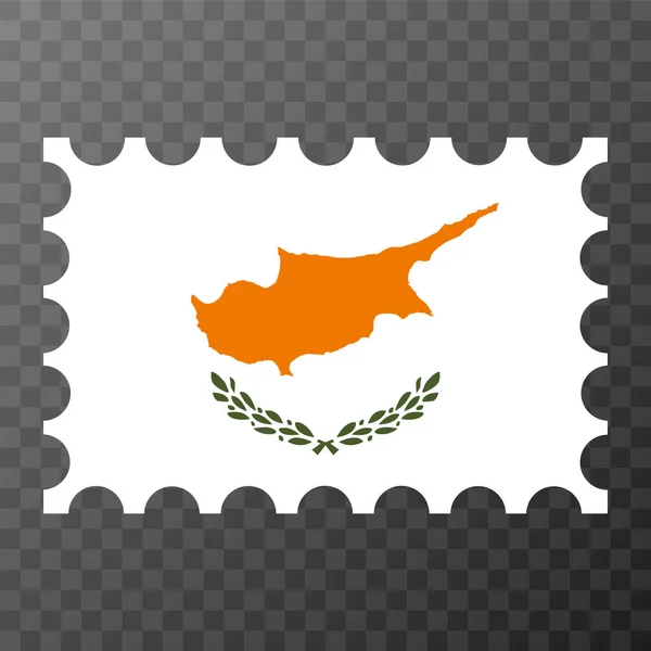 Timbro Postale Con Bandiera Cipriota Illustrazione Vettoriale — Vettoriale Stock