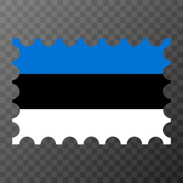 Carimbo Postal Com Bandeira Estónia Ilustração Vetorial —  Vetores de Stock