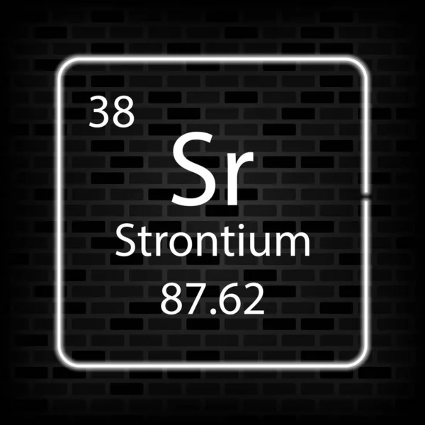 Strontium Neon Symbol Chemische Elemente Des Periodensystems Vektorillustration — Stockvektor