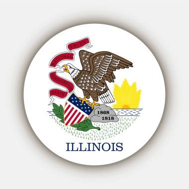 Illinois state flag. Vector illustration.