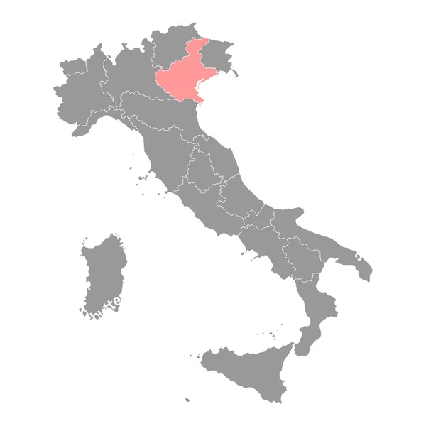 Χάρτης Βένετο Περιφέρεια Της Ιταλίας Εικονογράφηση Διανύσματος — Διανυσματικό Αρχείο