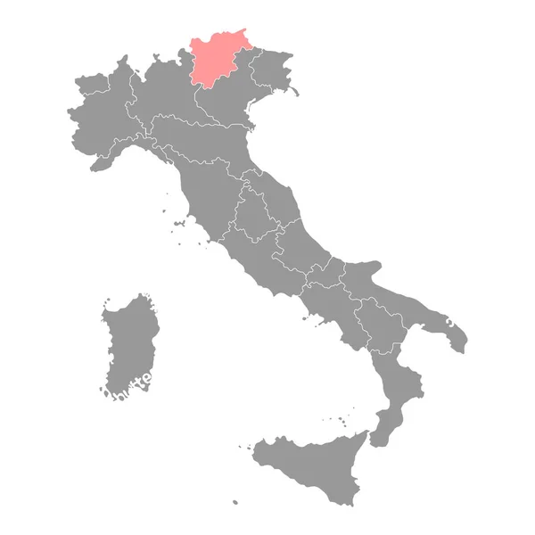 Trentino Alto Adige Map Region Italy Vector Illustration — Stockvektor