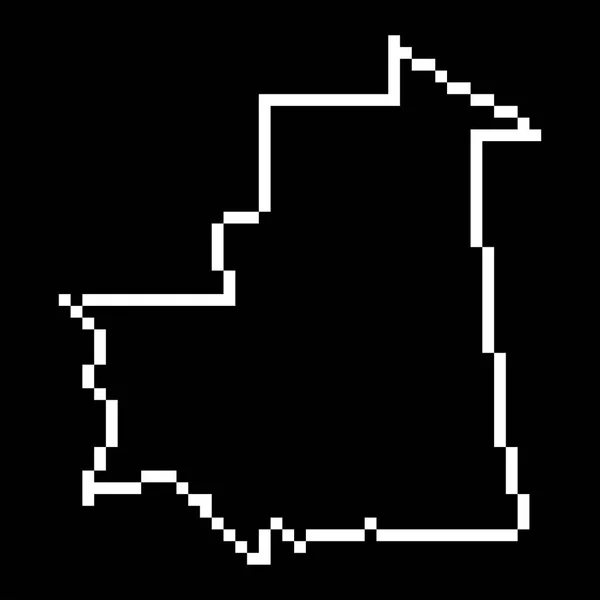 Pixel Map Mauritania Vector Illustration — Vetor de Stock
