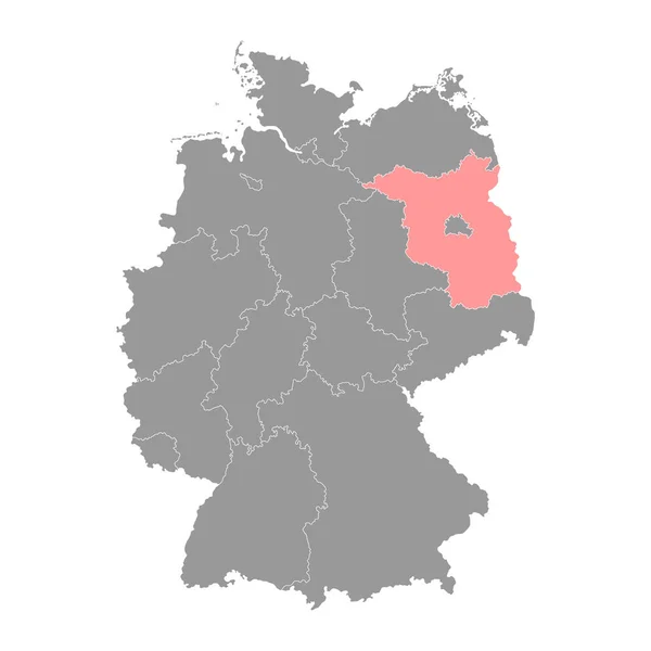 Mapa Região Brandemburgo Ilustração Vetorial —  Vetores de Stock