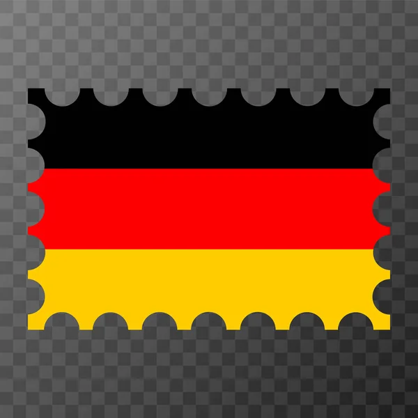 印有德国国旗的邮票 矢量说明 — 图库矢量图片