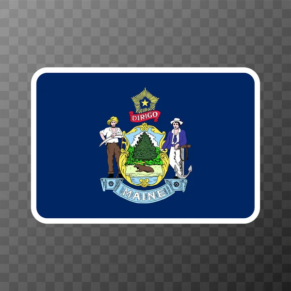Maine State Flag Vector Illustration — Vettoriale Stock
