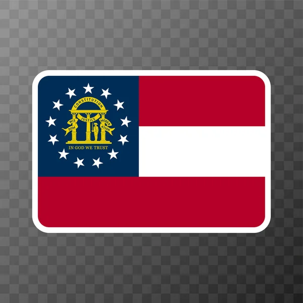 Georgia State Flag Vector Illustration — Stock Vector