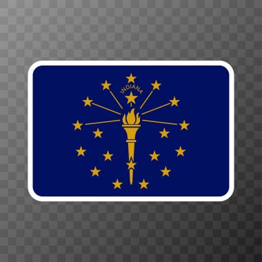 Indiana state flag. Vector illustration.