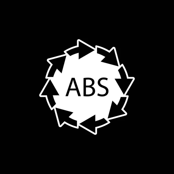塑料循环利用符号Abs 9矢量图标 塑料回收代码Abs — 图库矢量图片