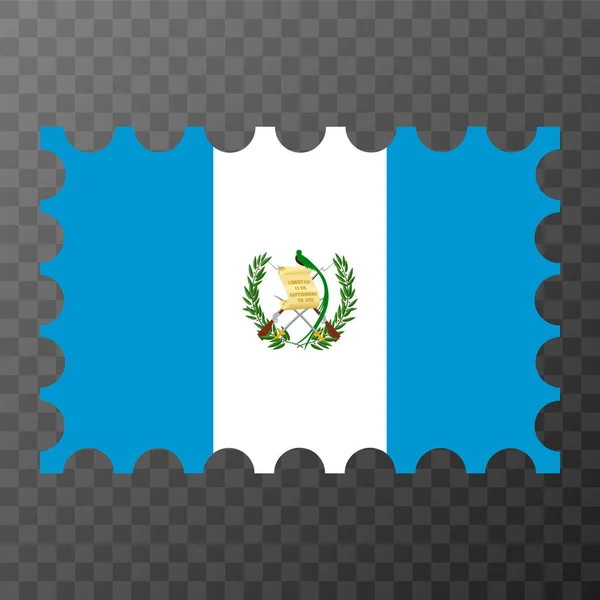 Postzegel Met Guatemala Vlag Vectorillustratie — Stockvector