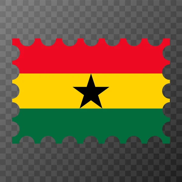 印有加纳国旗的邮票 矢量说明 — 图库矢量图片
