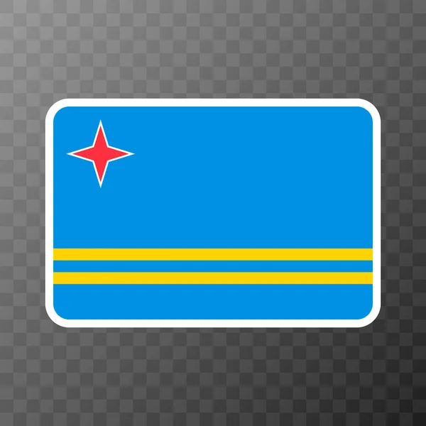Aruba Flag Official Colors Proportion Vector Illustration — Vetor de Stock