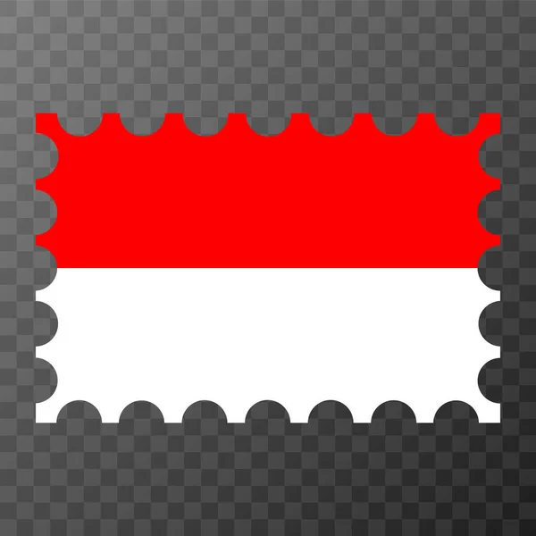 Sello Postal Con Bandera Indonesia Ilustración Vectorial — Archivo Imágenes Vectoriales