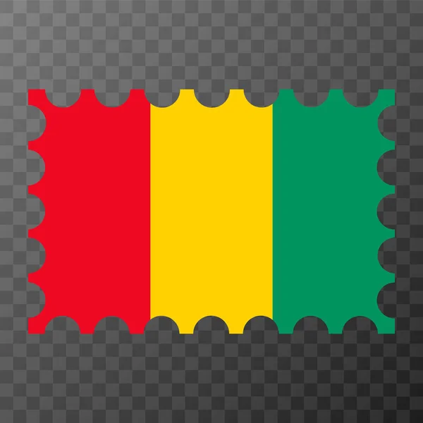 印有几内亚国旗的邮票 矢量说明 — 图库矢量图片