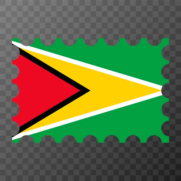 Postagestämpel Med Guyanas Flagga Vektorillustration — Stock vektor