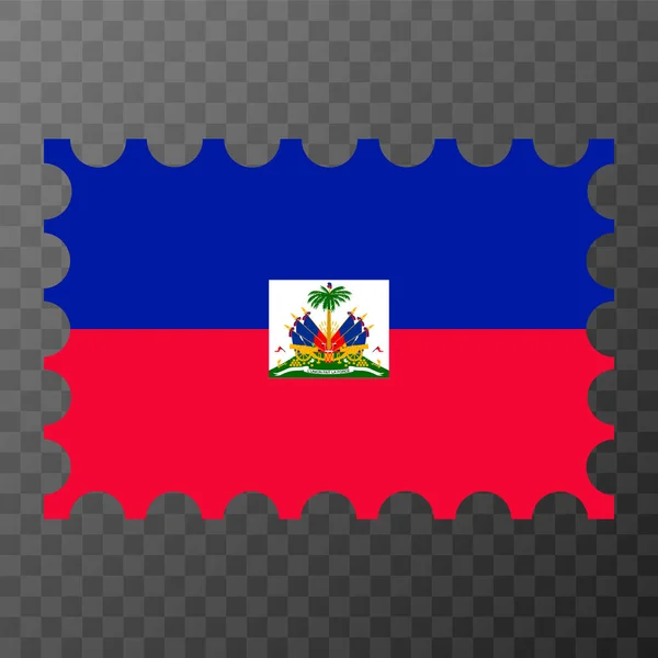 印有海地国旗的邮票 矢量说明 — 图库矢量图片