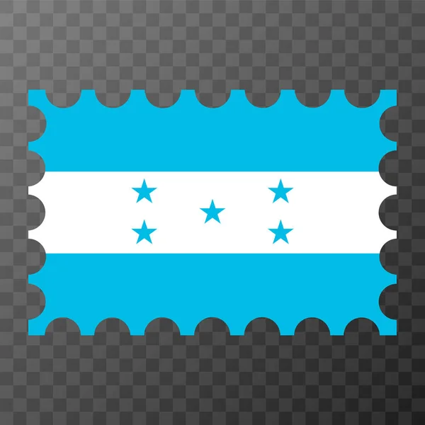Poststämpel Med Honduras Flagga Vektorillustration — Stock vektor