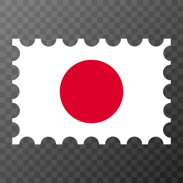 Sello Postal Con Bandera Japón Ilustración Vectorial — Vector de stock