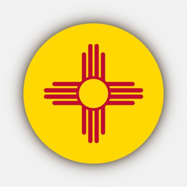 New Mexico state flag. Vector illustration.