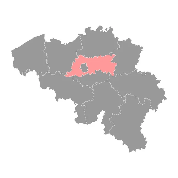 フランダース ブラバント州地図 ベルギーの州 ベクターイラスト — ストックベクタ