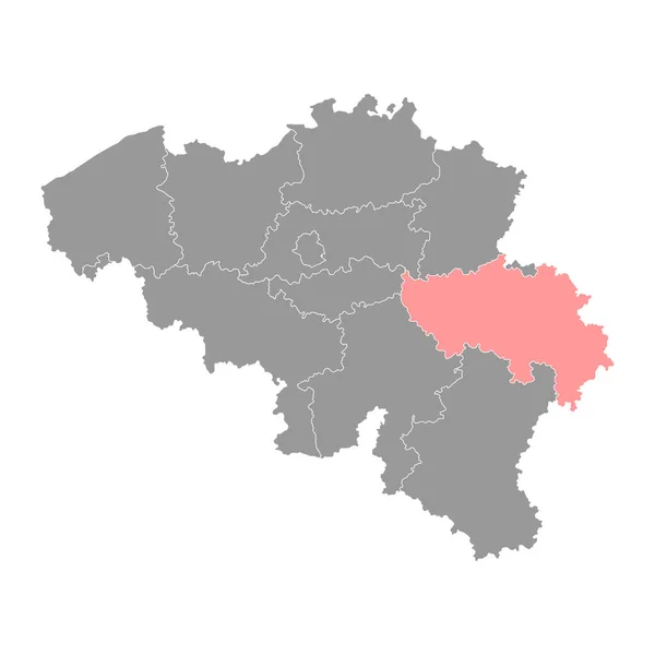 リージュ県地図 ベルギーの州 ベクターイラスト — ストックベクタ