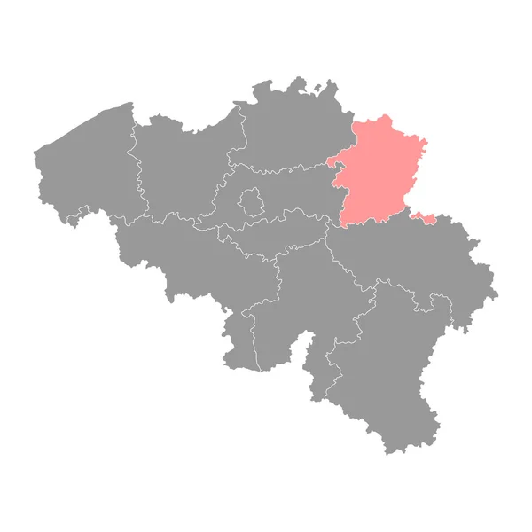 Mapa Provincia Limburgo Provincias Bélgica Ilustración Vectorial — Vector de stock