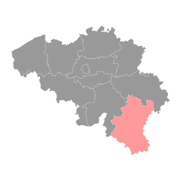 Luxemburg Provinz Karte Belgien Provinzen Vektorillustration — Stockvektor