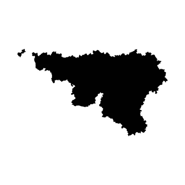 Mapa Región Valonia Bélgica Ilustración Vectorial — Vector de stock