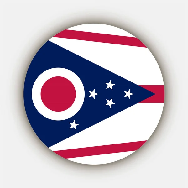 Ohio State Flag Vector Illustration — Vetor de Stock