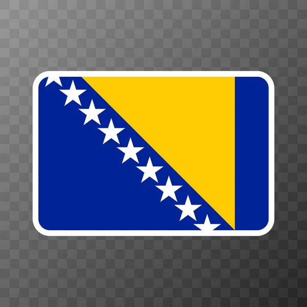 Bosnia Herzegovina Flag Official Colors Proportion Vector Illustration — Stock Vector