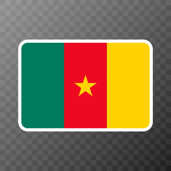 Cameroon Flag Official Colors Proportion Vector Illustration — Vetor de Stock