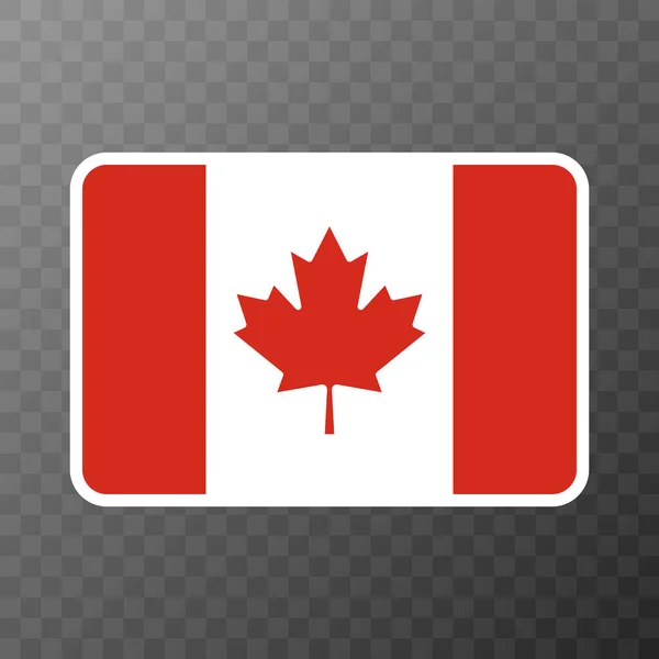 Kanada Flagga Officiella Färger Och Proportioner Vektorillustration — Stock vektor