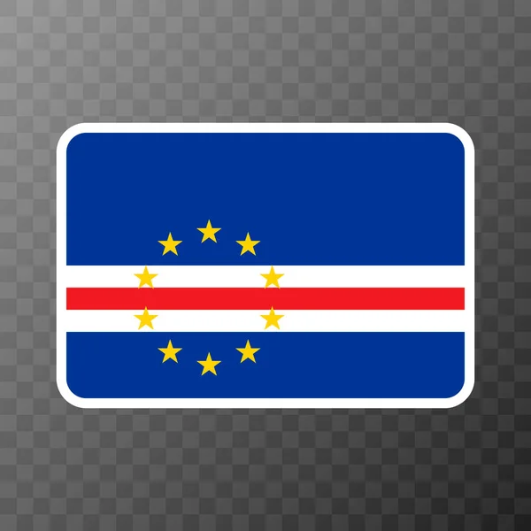 Cape Verde Flag Official Colors Proportion Vector Illustration — 스톡 벡터