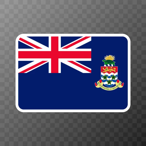 Kaaimaneilanden Vlag Officiële Kleuren Proportie Vectorillustratie — Stockvector