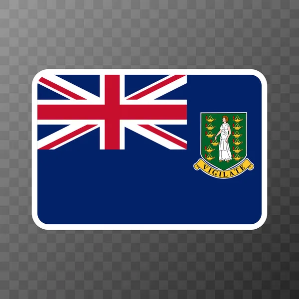 British Virgin Islands Flag Official Colors Proportion Vector Illustration — Archivo Imágenes Vectoriales