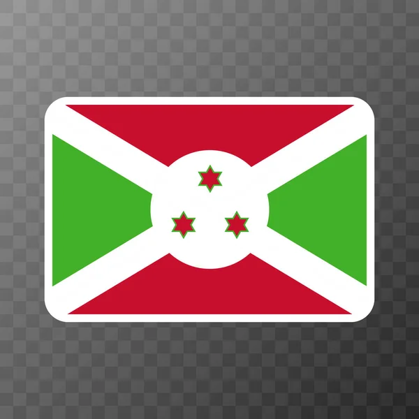 Флаг Бурунди Официальные Цвета Пропорции Векторная Иллюстрация — стоковый вектор